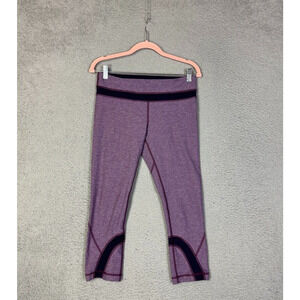 Lululemon Leggings Womens 8 Purple Run Inspire Crop Activewear Athleisure Gym